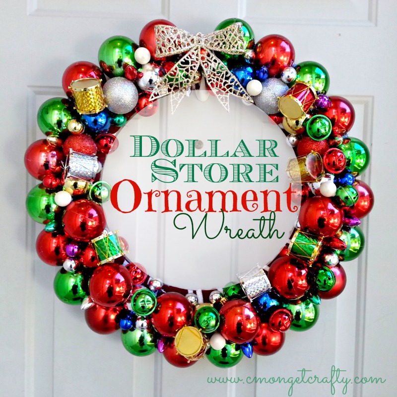 Dollar Store Ornament Wreath