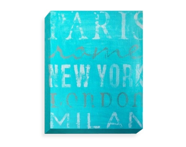 Paris Rome Aqua Canvas - C'mon Get Crafty Paris Rome Aqua Canvas