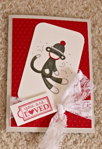 IMG_3376 - C'mon Get Crafty Mother's Day Cards with Sock Monkey Card Meljen's Designs