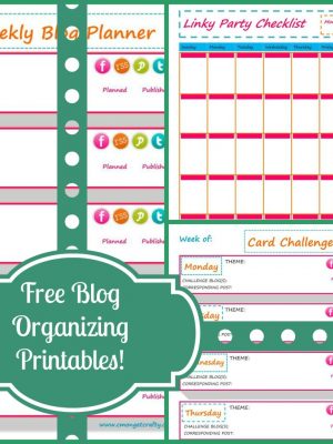 Blog Organization Printables