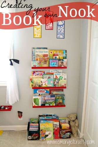 Create a cute little book nook with Ikea rails!