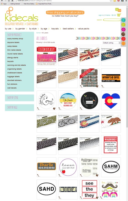 cmongetcrafty - Kidecals Labels collections - C'mon Get Crafty Organizing Craft Storage