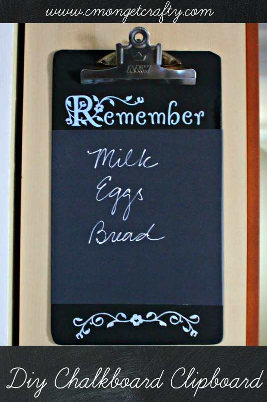 cmongetcraftychalkclipfinaltitles - C'mon Get Crafty Chalkboard Clipboard