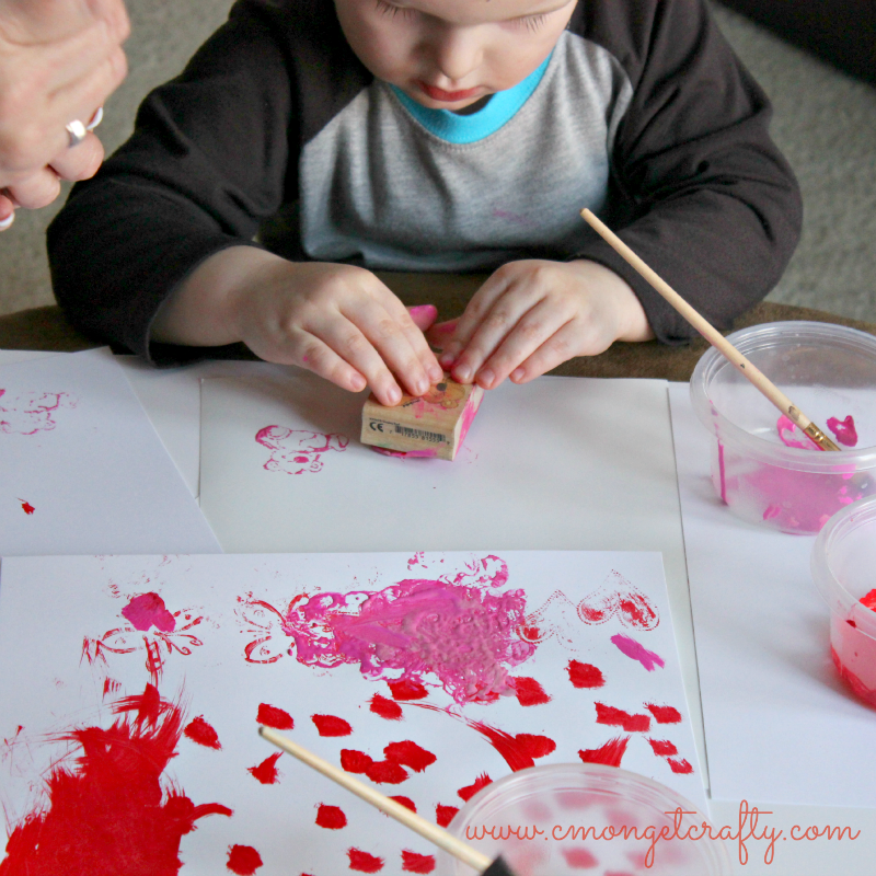 cmongetcrafty-valentinesfunstamping - C'mon Get Crafty Valentine's Day Stamping Fun