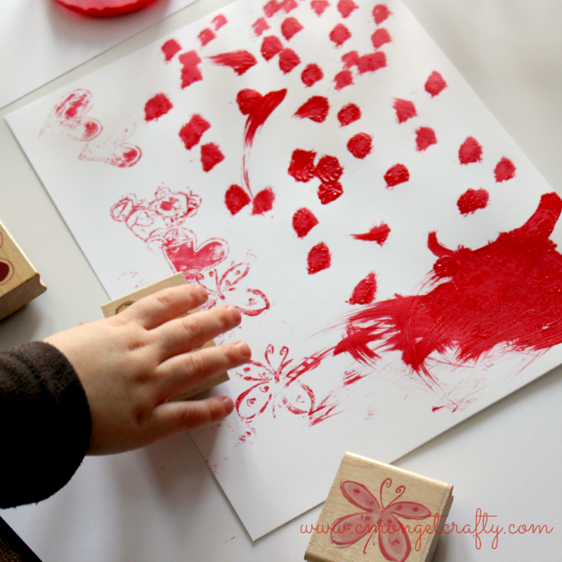 cmongetcraftystampingvalentinecrafts - C'mon Get Crafty Valentine's Day Stamping Fun