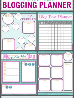 Printable Blogging Planner