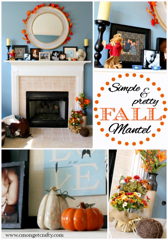 Simple & Pretty Fall Mantel