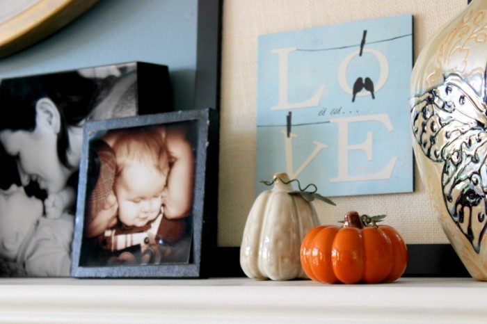 cmongetcrafty fall mantel - C'mon Get Crafty Try these simple touches to create a pretty fall mantel for your home this season, using basic decor items you can get on a budget!