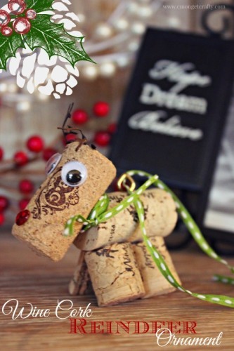As if there is ever a bad reason to drink wine? This adorable cork reindeer will be the hit of your Christmas tree!