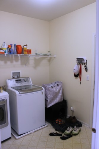 Cmon Get Crafty LRMO 05 - C'mon Get Crafty Organize your laundry room with these easy fixes! A little paint and some small changes make a mudroom makeover you'll love!