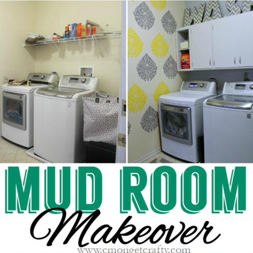 Organize your laundry room with these easy fixes! A little paint and some small changes make a mudroom makeover you'll love!