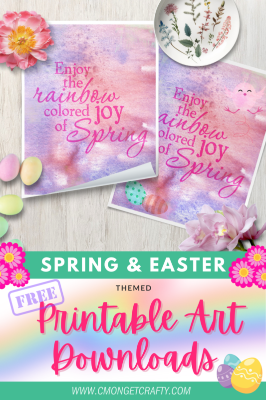 Easter Printables - C'mon Get Crafty Easter Printables Pin, pink and multicolored