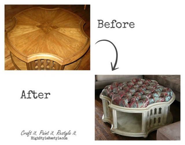 Coffee Table Turned Ottoman