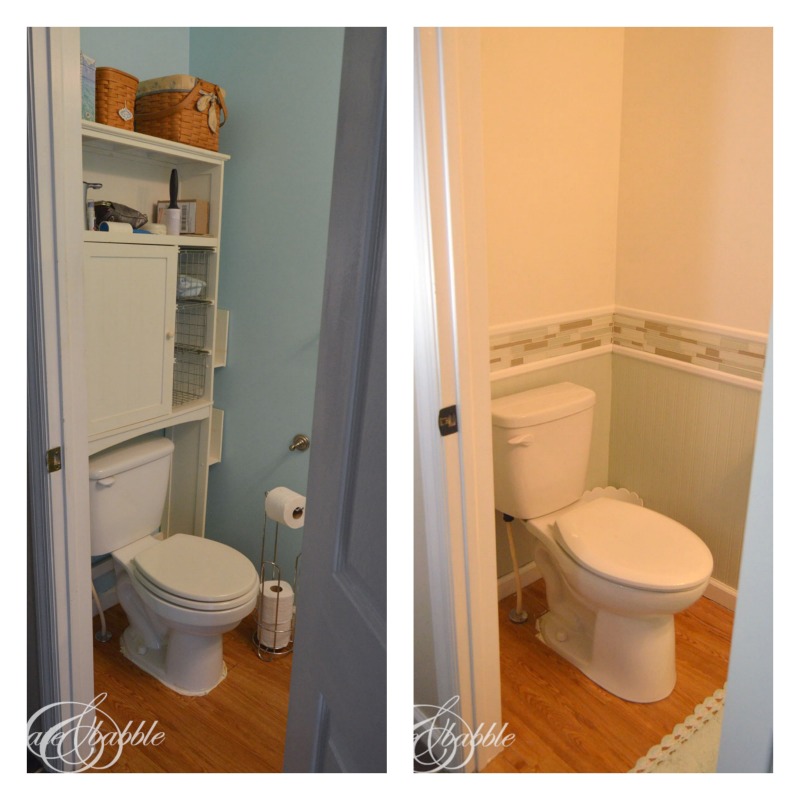 powder-room-before-and-after-1 - C'mon Get Crafty Bathroom Makeover