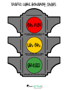 Traffic Light Behavior Chart {+ Free Printable!}