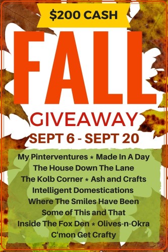 Fall Giveaway – $200 CASH!!