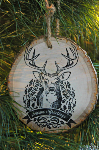 Easy Stamped Wood Ornament DIY