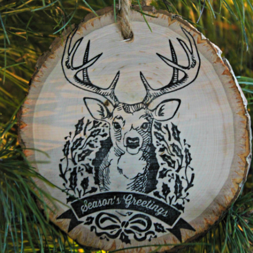 Easy Stamped Wood Ornament DIY