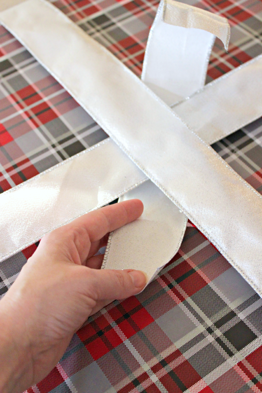 Use wrapping paper to update artwork for Christmas