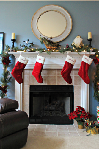 CGC Holiday Home Tour 03 - C'mon Get Crafty christmas mantel