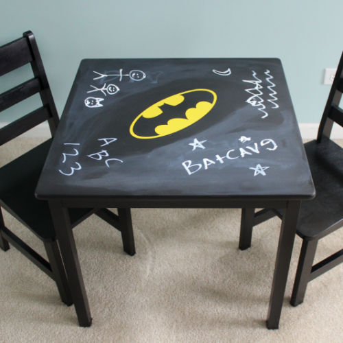 DIY Batman Chalkboard Play Table