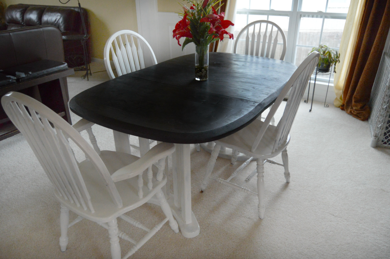 So many furniture flips in t0his April Furniture Refresh Challenge! Mine is an updated dining room table