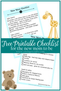Baby Checklist Pin - C'mon Get Crafty Free Printable Checklist