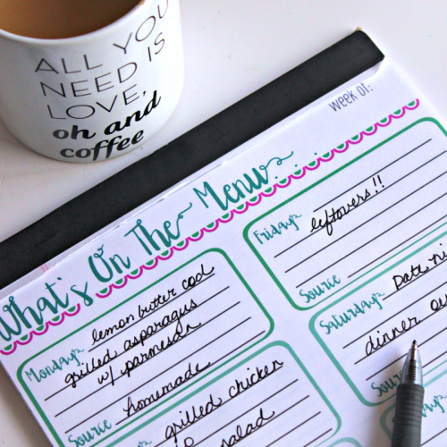 Make healthy choices all week by starting off with a cup of coffee and a menu plan! #IDSimplyPure #ad