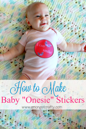 Learn how to make your own monthly baby stickers with this easy tutorial - awesome gift for baby showers and new moms!
