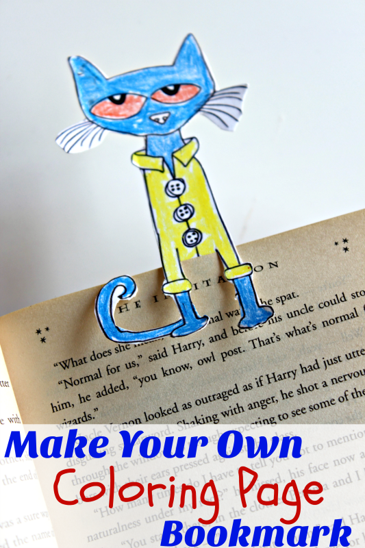 This cute, easy, DIY bookmark is a fun activity for kids and grownups alike! Turn coloring book pages into bookmarks! #StartSchoolLikeAChampion #ad