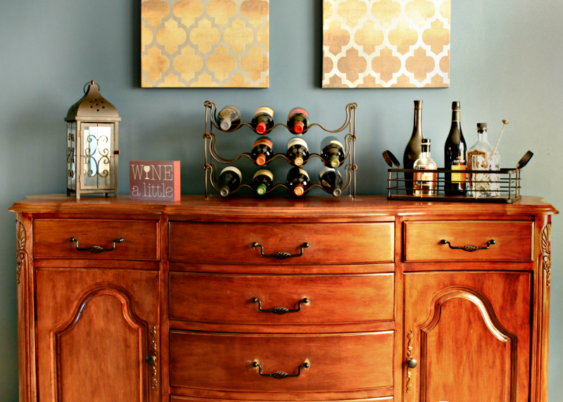 This was a find when we first bought our house, and sat in our garage for the longest time. Check out how I finally finished my update buffet!