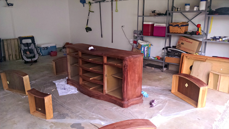 This was a find when we first bought our house, and sat in our garage for the longest time. Check out how I finally finished my update buffet!