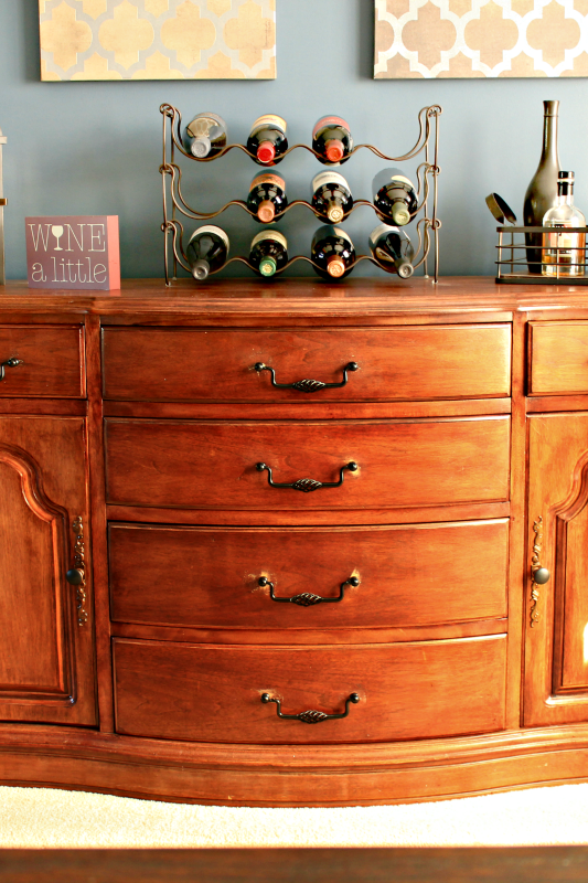 This was a find when we first bought our house, and sat in our garage for the longest time. Check out how I finally finished my update buffet!