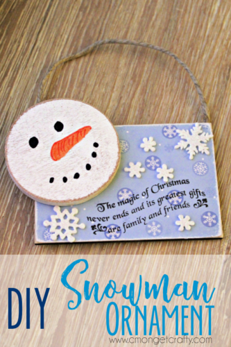 DIY Snowman Christmas Ornament: 2016 Ornament Exchange