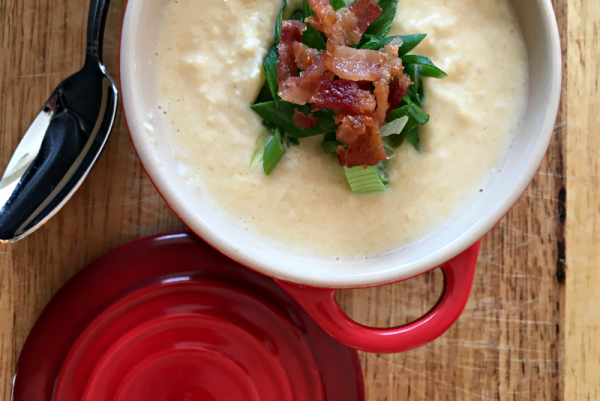 Loaded Cauliflower Soup FB I am all about soup during Chicago winters, and this one offers my favorite flavors but still low carb!! Try this loaded cauliflower soup and be amazed!