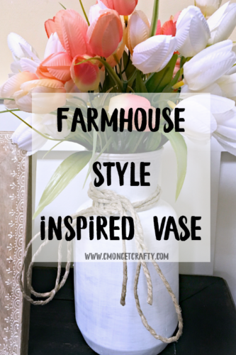 Farmhouse Style Inspired Vase {Thrift Store Upcyle}