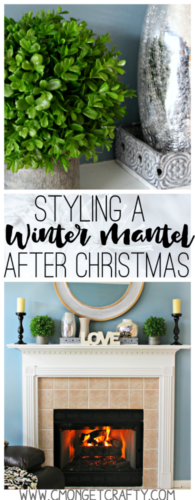 Styling a Fresh Winter Mantel After Christmas