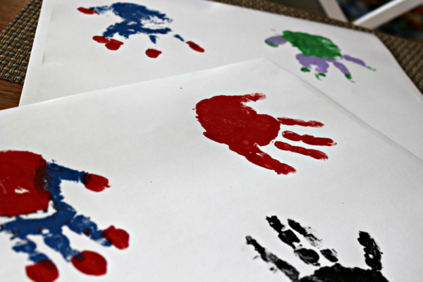 Superhero Handprint Art