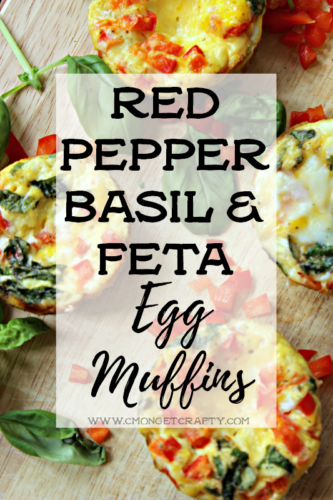 Red Pepper, Basil, and Feta Egg Muffins