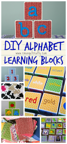 These DIY alphabet blocks make a GREAT gift, and you can customize them so many ways! #CraftRoomDestash