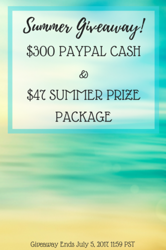 The official day of summer is just a day away - June 22, 2017! It's the time of the year when we have backyard parties, take family trips, visit the beach, go to fairs, and basically have fun in the sun. So to help make sure you have some extra cash for all your summer activities, we're giving away $300 in Paypal Cash AND a $50 Summer Prize Package!