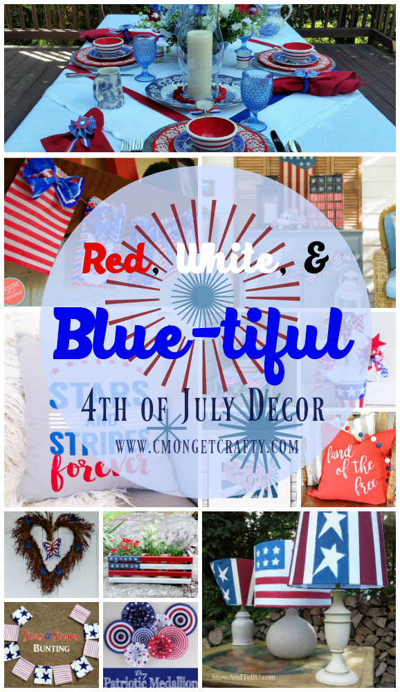 Red, White, and Blue-tiful 4th of July Decor {Merry Monday #161}