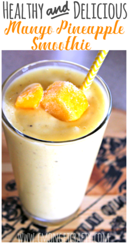 This healthy and delicious mango pineapple smoothie is a great start to your day, and added protein! I love the kick it gives with the taste!