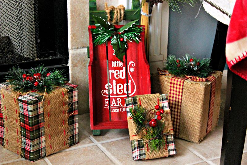 You can style a beautiful traditional Christmas mantel for under 0 with these fab finds! #AtHomeStores #sponsored