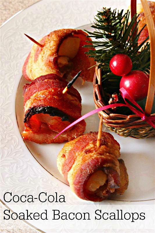 Coca-Cola Soaked Bacon Wrapped Scallops Appetizer