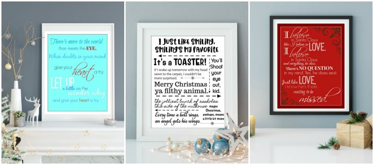 Deck Your Halls with Free Christmas Movie Quote Printables