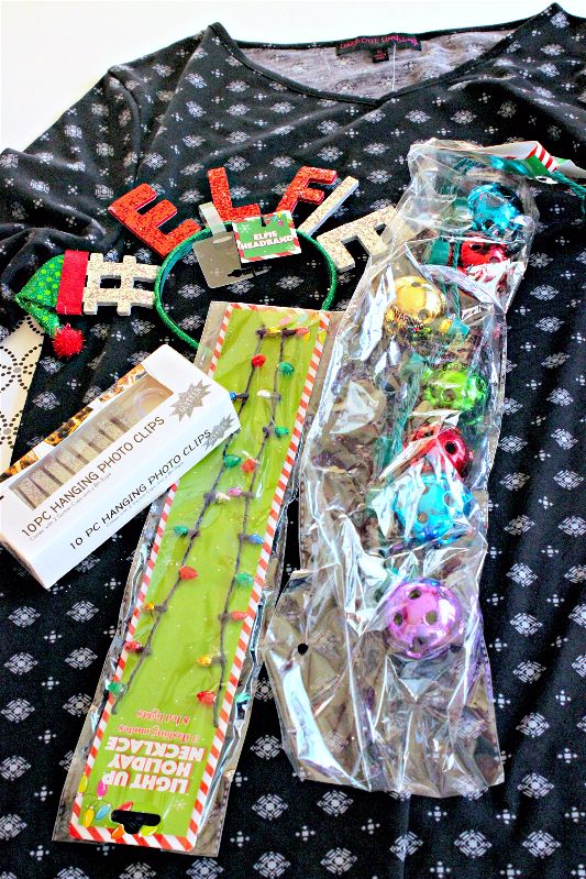 What sort of crazy Ugly Sweater DIY could you make from Dollar Store finds?