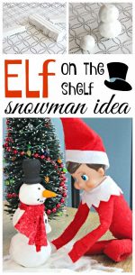 Elf on the Shelf Idea ~ Elf Sized Snowman