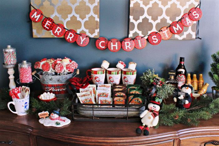 Create Your Own Snowman Hot Cocoa Bar