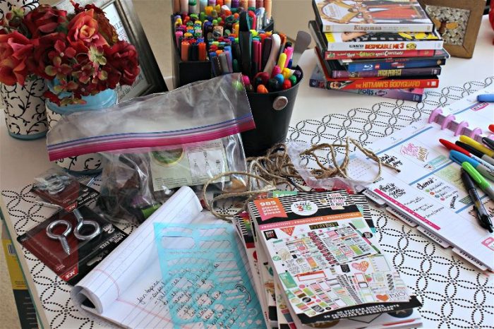 Craft Room Challenge Messy Desk 1-opt - C'mon Get Crafty Do you have a messy craft room in need of an overhaul? Join me with this group of bloggers for weekly tips and updates on how we are cleaning up our craft rooms! #craftroomchallenge #confessyourmess